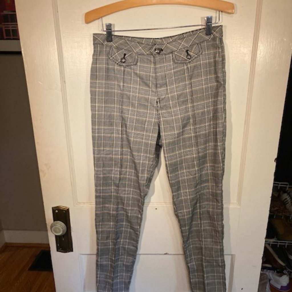 Free People Plaid Skinny Pants